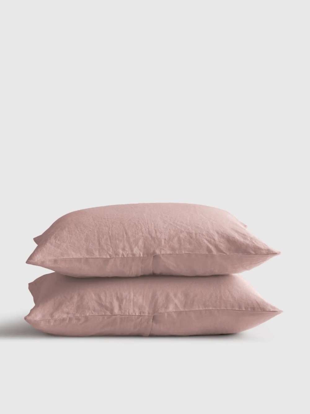 Quince European Linen Pillowcase Set — Standard — Dusty Mauve — Set of 2